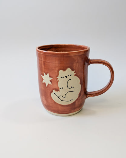Maroon Monochrome Mug