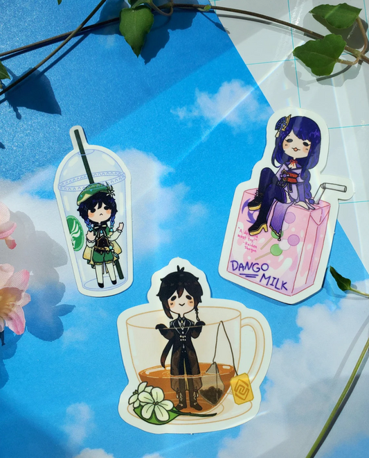 Archon Drink Stickers | Genshin Impact
